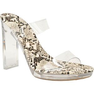 Static Footwear Cosmo-1 Clear Snake Womens sandals 6.5 NEW